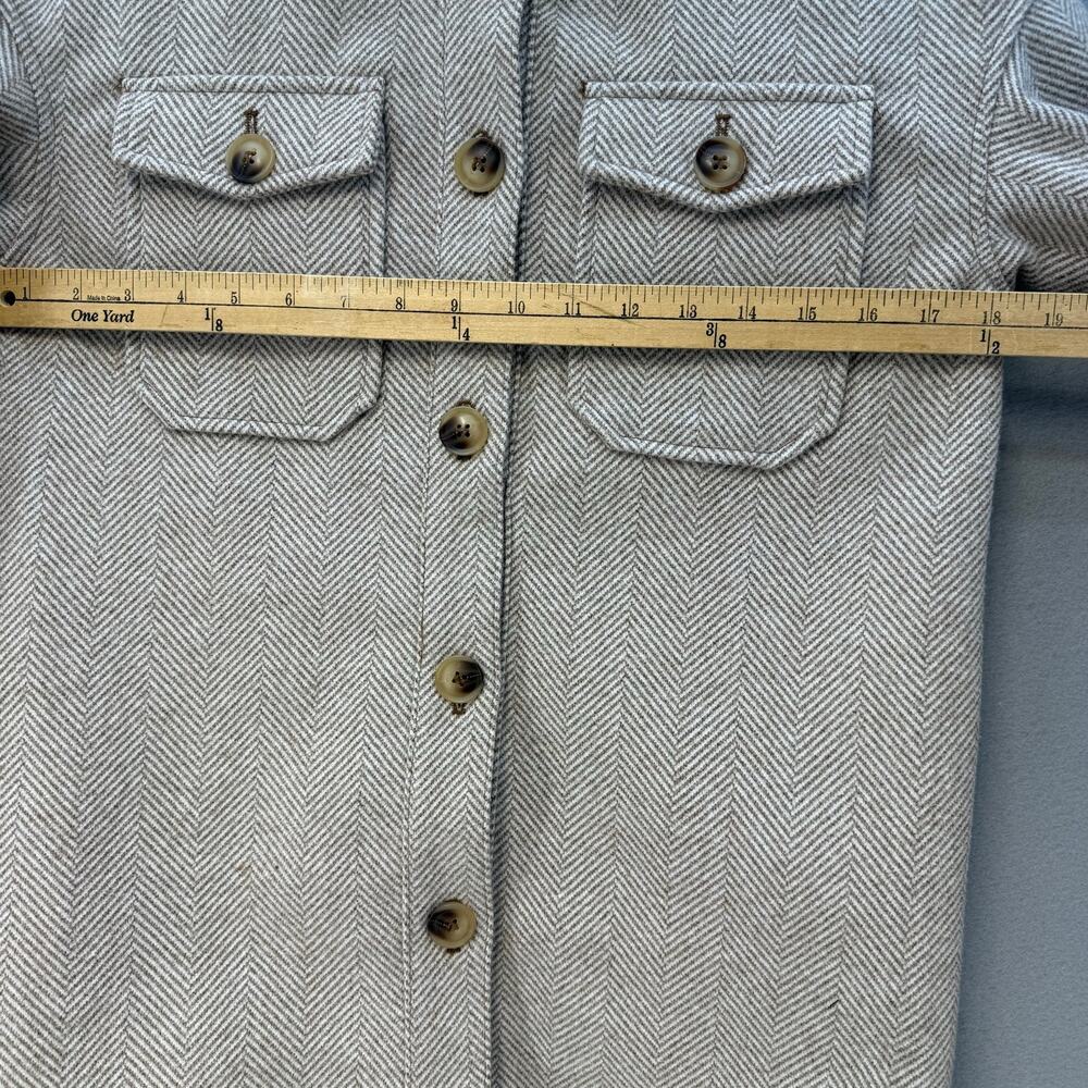 Avec Les Filles Shacket Women's XS Tan White Fall Jacket Cozy Fall Top EUC - Picture 9 of 11